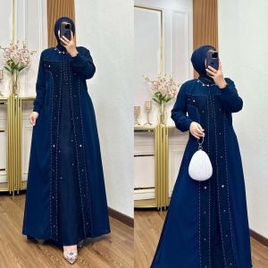 COD Senada Dress Ceruty Babydoll Brokat Dress Wanita Terbaru Kekinian Gamis untuk Kondangan Viral