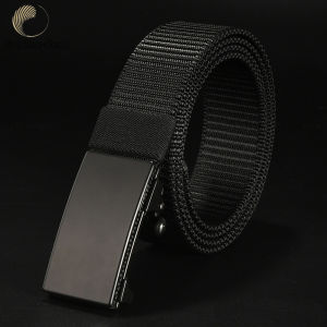 Belt For Men New Fashion Men Belt Mens Outdoor Sports Casual Canvas Nylon Belt Male Jeans Overalls Toothless Automatic Buckle Belt 105-125cm
