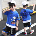 Angugu Childrens Clothing 2022 Summer Suit 2PCS (Top + Pants) 3 4 5 6 7 8 9 10 11 To 12 Year Old Boys Clothes Short Sleeve T-Shirt Western Wear Casual Sportswear Sports Style. 