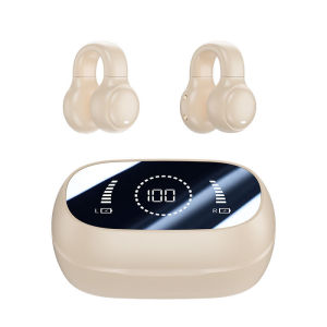 Bluetooth Wireless Ear Clip Bone Conduction Earphones Sports Noise Cancellation Earbuds With Mic