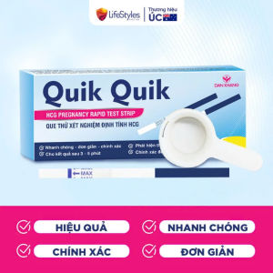 (HỎA TỐC + CHE TÊN) Que thử thai phát hiện thai sớm sau 7 ngày chính xác Quik Quik
