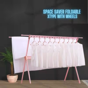 《Twenty-year service life》*Non-RUST* Xtype Foldable and Movable Laundry Drying Rack for Indoor and Outdoor Clothesline Clothes HangerAviation aluminum material，Thickened aluminum alloy，Super bearing capacity