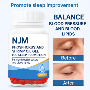 NJM phosphorus shrimp oil gel candy for sleep and health  promoting sleep high quality krill oil for mid