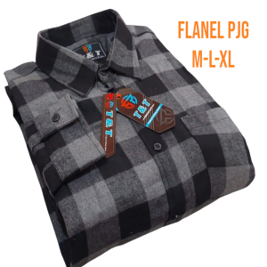 Kemeja pria flanel kemeja lengan panjang baju kemeja dewasa motif kotak kotak