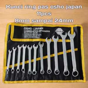 COD TERMURAH! OSHO Kunci Ring Pas 11PCS Set - Wrench Set 11 Pcs 8 - 24 Mm SUPER QUALITY