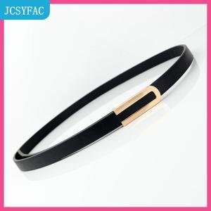 JCSYFAC Phụ Nữ Thắt Lưng Thắt Lưng Tối Giản Pin Khóa PU Da Vành Đai Mỏng Nữ Dây Thắt Lưng Cho Quần Jean Dresses Quần