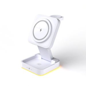 Wireless Charger Stand 3 In 1 Fast Charging Dock Station For iPhone  16 15 14 13 12 8 Apple Watch 7 8 Iwatch Pro