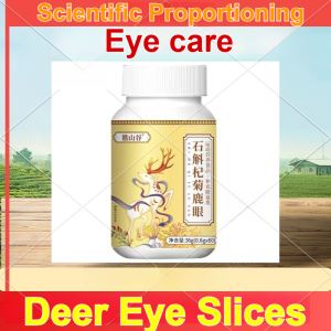 Dendrobium &amp Goji Berry Eye Care Supplement Chrysanthemum Deer Eye Extract for Eye Strain Relief Bright Vision 60 Tablets