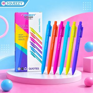 Pulpen Gel Tekan Warna | Gel Pen Click Colour SQ 0.5mm SQ806 (1Pck)