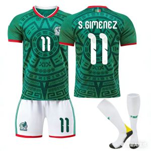 AE2627 World Cup Mexico home jersey 14 Little Pea 9 Raul National Team Short-Sleeve Football Jersey