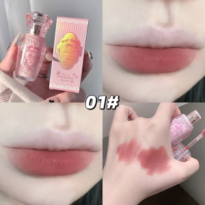 Gege bear Cloud Veil Powder Mist Lip Mud Matte Plain Face Gray Pink Daily Autumn Winter Matte Velvet Whitening Color Lipstick