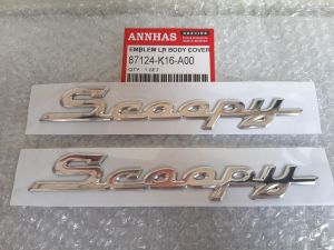 logo emblem scoopy 65k sepasang kanan dan kiri
