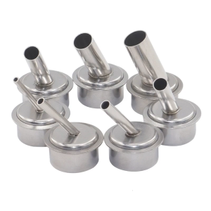 Hot Air Resisting Nozzles 7pcs Durable Tips Stainless Steel Nozzle Set for 861DW with Slanted Tips