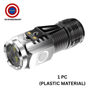 High Powerful Mini Flashlight USB Rechargeable Five Lighting Modes Flashlight for Home Camping 3 LED/Telescopic Zoom