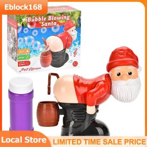 Christmas Santa Claus Bubble Blower with Music & Light Gnomes Farting Bubble Toy Novelty Xmas Gift for Boys Girls
