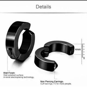 anting jepit pria -wanita/anting promo polos/anting simpel/anting terlaris/anting hitam polos