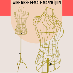JME Ready Stock Metal Wire Female Mannequin Patung Wanita berdiri White Black Clothes Display Steel Stand