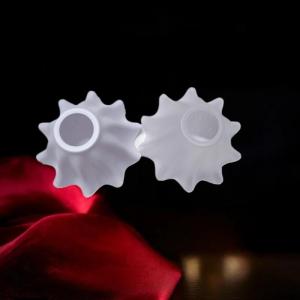 LSHUO 1Pcs DIY Wall Night Restaurant Chandelier Replacement E27 Plastic Bell Orchid Lampshade Hanging Lamp Accessories Table Parts