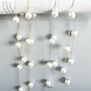 Minwen เข็มขัดผู้หญิงประดับมุกแบบเรียบง่ายปรับได้สายโซ่โลหะบางสำหรับสุภาพสตรีชุดเดรสสายรัดเอวแบบบางเครื่องประดับตกแต่ง