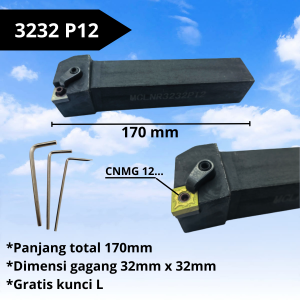 Holder Bubut MCLNR 1616 2020 2525 3232 Stang Bubut Luar Untuk Insert CNMG
