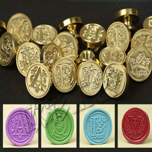 [winnereco]โชคดีแต่งงานกับฉันตัวอักษรชุดแสตมป์ขี้ผึ้งหัววงกลมวินเทจทองเหลืองทองแดงหัวปิดผนึกแสตมป์ขี้ผึ้งสำหรับ DIY วันเกิดการ์ดโพสต์ซองจดหมายตกแต่ง