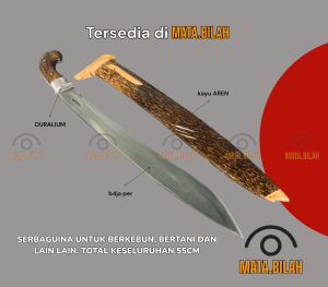 MB Golok Baja Asli Super Tajam / Golok Tebas Bambu Kayu Keras Panjang 55cm Alat Berkebun