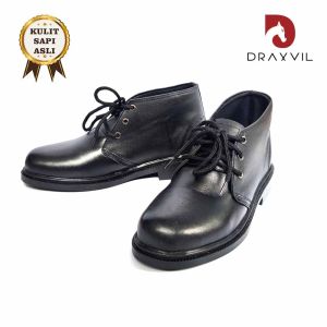 Draxvil Kulit Sapi Asli - Sepatu PDH Pria Kulit Sapi Asli 100% Sepatu Dinas Harian