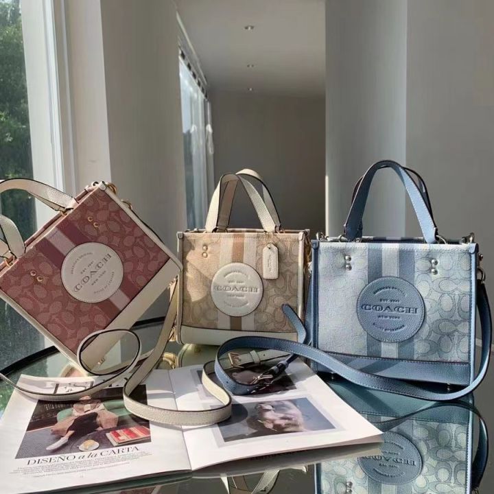 Coach Dempsey Canvas Field Tote 22 women shoulder tote bag