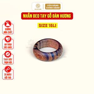 Nhẫn đeo tay gỗ đàn hương tự nhiên vân gỗ đẹp thời trang phong thủy Sơn Mộc Hương
