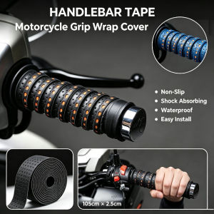 2PCS Handlebar Tape Motorcycle Grip Wrap Cover Non-Slip Shock Absorbing Waterproof Handle Grip