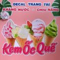 Decal Trang Trí Quán KEM Các Loại ✨ Hình Dán Kem Ốc Quế, Kem Que, Kem Ly, Kem Ký, Kem Xôi - Sticker Kháng Nước, Chịu Nắng, Cắt Sẵn.. 