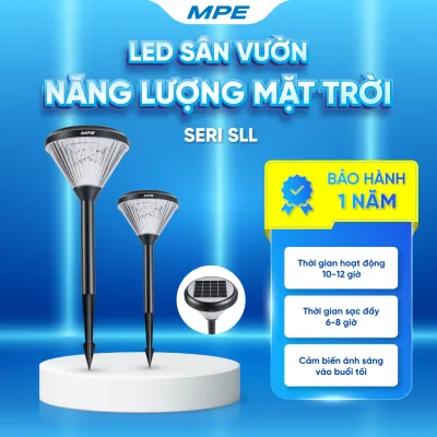 Đèn led sân vườn MPE năng lượng mặt trời cắm đất seri SLL cao 50cm công suất 2W cảm biến ánh sáng bật tự động