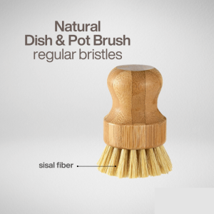 【Ready to Ship】🌿Reusable Eco-friendly Natural Dish Sisal Pot Kitchen Brush Vegan 100% Biodegradable Compostable Sustainable Natural Plant-based Solid Wood Dishwashing Brush Short Handle Cleaning Brush