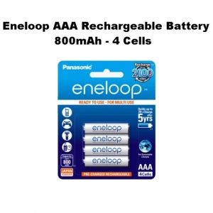 NEW Panasonic Eneloop AA  AAA bateri boleh dicas semula 4 sel (putih).