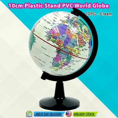 WEM 🌍 10cm Plastic Stand PVC World Globe / Globe Bola Dunia 10cm 10PG