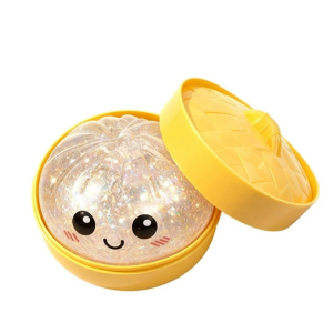 Bánh bao lấp lánh Squishy kèm hộp - Đồ chơi bóp giảm căng thẳng