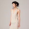 POLKA DOT HALTER TOP (OFF WHITE)/ครั้นช์เสื้อผูกคอลายจุด. 