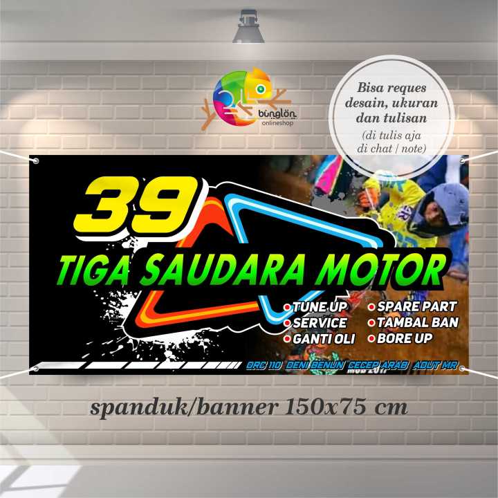 Spanduk Banner 150x75 Cm Spanduk Bengkel, panduk Racing, Spanduk ...