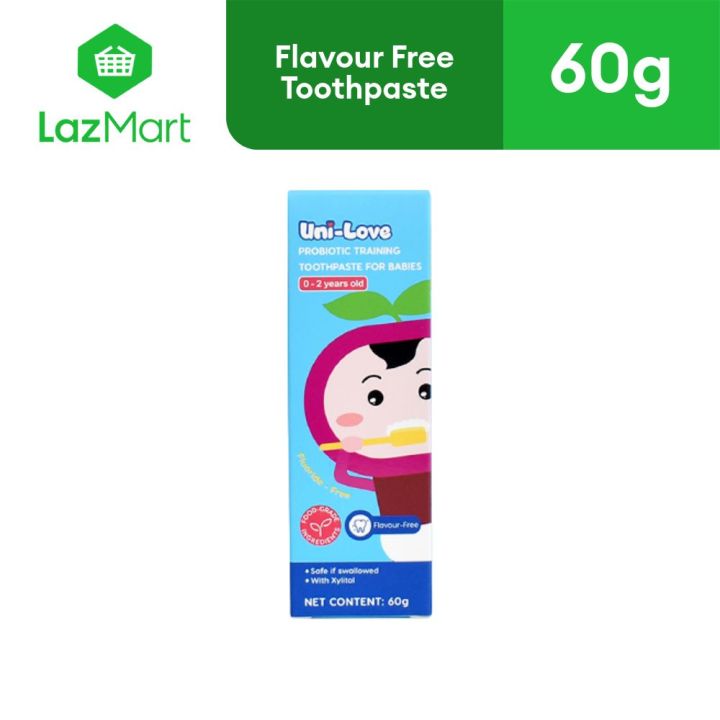 UniLove Probiotic Training Toothpaste - Flavour-Free (0-2 Years Old ...
