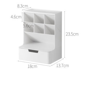 Living Thai กล่องใส่ปากกาพร้อมลิ้นชัก แบบญี่ปุ่น ที่เก็บเครื่องเขียน ชั้นเก็บปากกา กล่องเก็บเครื่องสําอาง ที่เก็บอเนกประสงค์