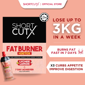 Shortcutx Lychee Lemon v2.0 Fat Burner+Detox Juice • 7 Sachets • Weight Loss / Slimming / Detox / Ready to Drink