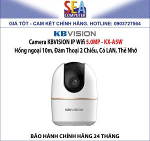 Camera KBVISION IP Wifi 5.0MP - KX-A5W - Hồng ngoại 10m Đàm Thoại 2 Chiều Có LAN Thẻ Nhớ