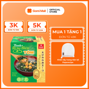 Canh rong biển tôm Asuzac 40g (4g x 10 gói) Gomi Mall