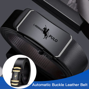 Belt Buckle Waist White Gold Edge Cowhide Automatic Buckle Belt Young Silver Convenience Natural