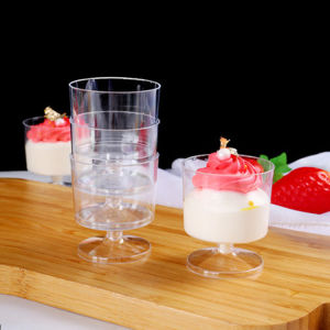 50PCS Square Clear Dessert Cups Puddings Mousse Cups Serving Cups for Dessert Event and Party