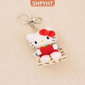 [COD] SHPYHT SPORTS Cartoon Hello Kitty Plush Keychain Cute Sanrio Bag Pendant Black Skin Strawberry Sakura White Bear Series Doll Keychain Gift