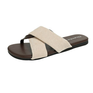 [Free Shipping] Retro Cross-Strap Sandals For Women Summer Outdoor Wear Flat Soft-Soled Beach Vacation Slip-Ons Versatile