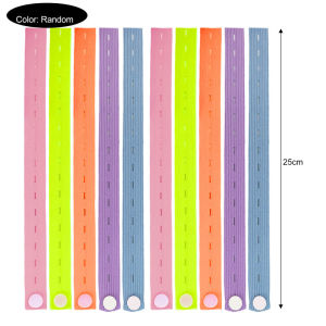 YESPERY 10Pcs Elastic Bands Nylon with Button Hole Elastic Webbing DIY Craft Clothes Quilt Closet Organizer