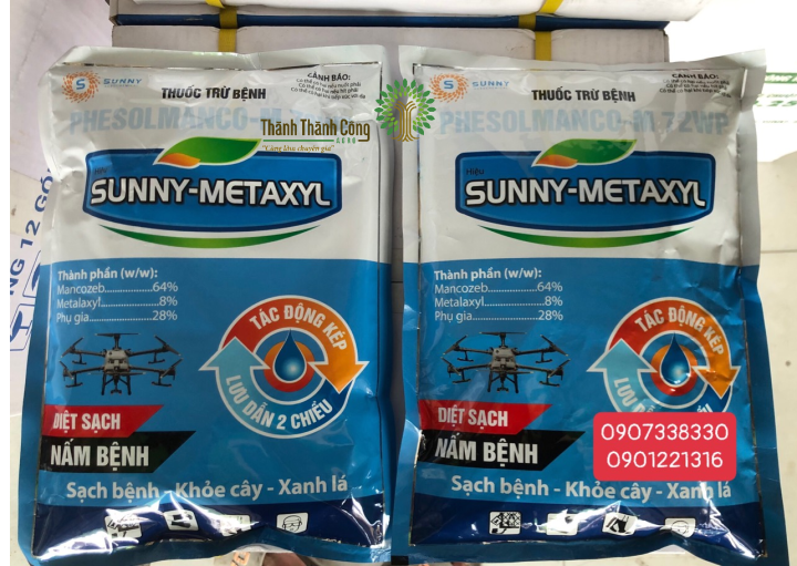 Thuốc trừ bệnh Sunny Mataxyl 72WP gói 1kg - Tác động kép, lưu dẫn 2 ...