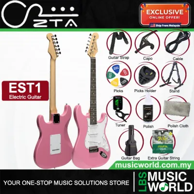 ZTA EST1 Stratocaster Electric Guitar Package with Bundle Set